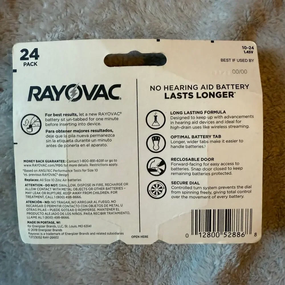 Rayovac Hearing Aid Batteries BRAND NEW!
